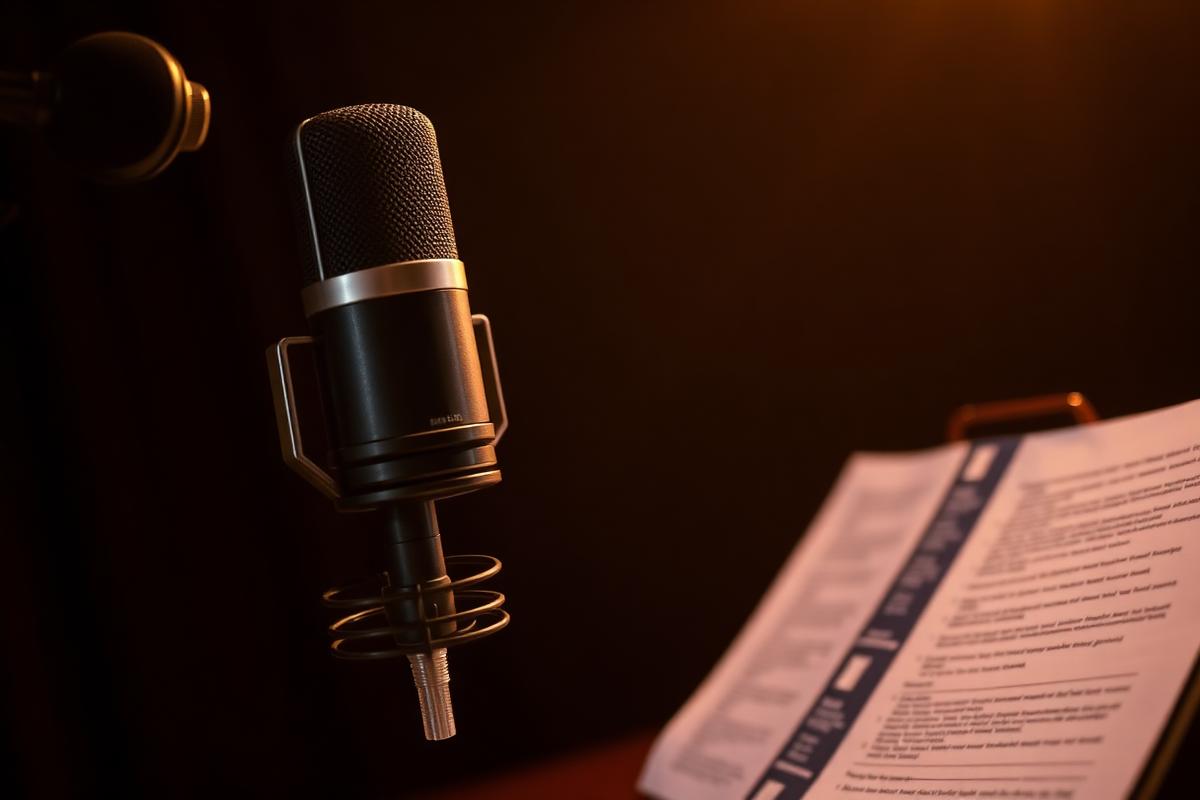Voice artist recording training data for an AI voice model